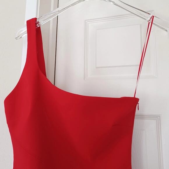 LIKELY Maisey One Shoulder Mini Dress Red 0/XXS/XS NWT - Picture 3 of 8